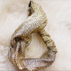 Gold Snakeskin Print Headband
